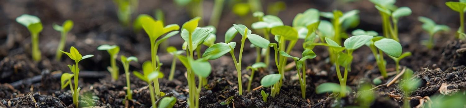 ציור של צמחים קטנים על הקרקע